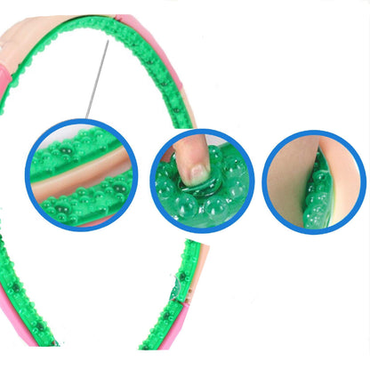 Weighted Fitness Hoop – 3.1kg (6.83lb) Cushioned Exercise Ring for Waist & Core Training, Soft EVA Foam Padding, Detachable 8-Section Design, Home Workout Equipment Made in Korea
