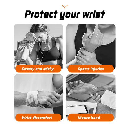 2Pairs Wrist Sweatbands Absorbent Breathable Sweat Bands Elastic Sports Wrist Sweatbands for Men and Women Sports Tennis Gym Work Out(Black+Gray)