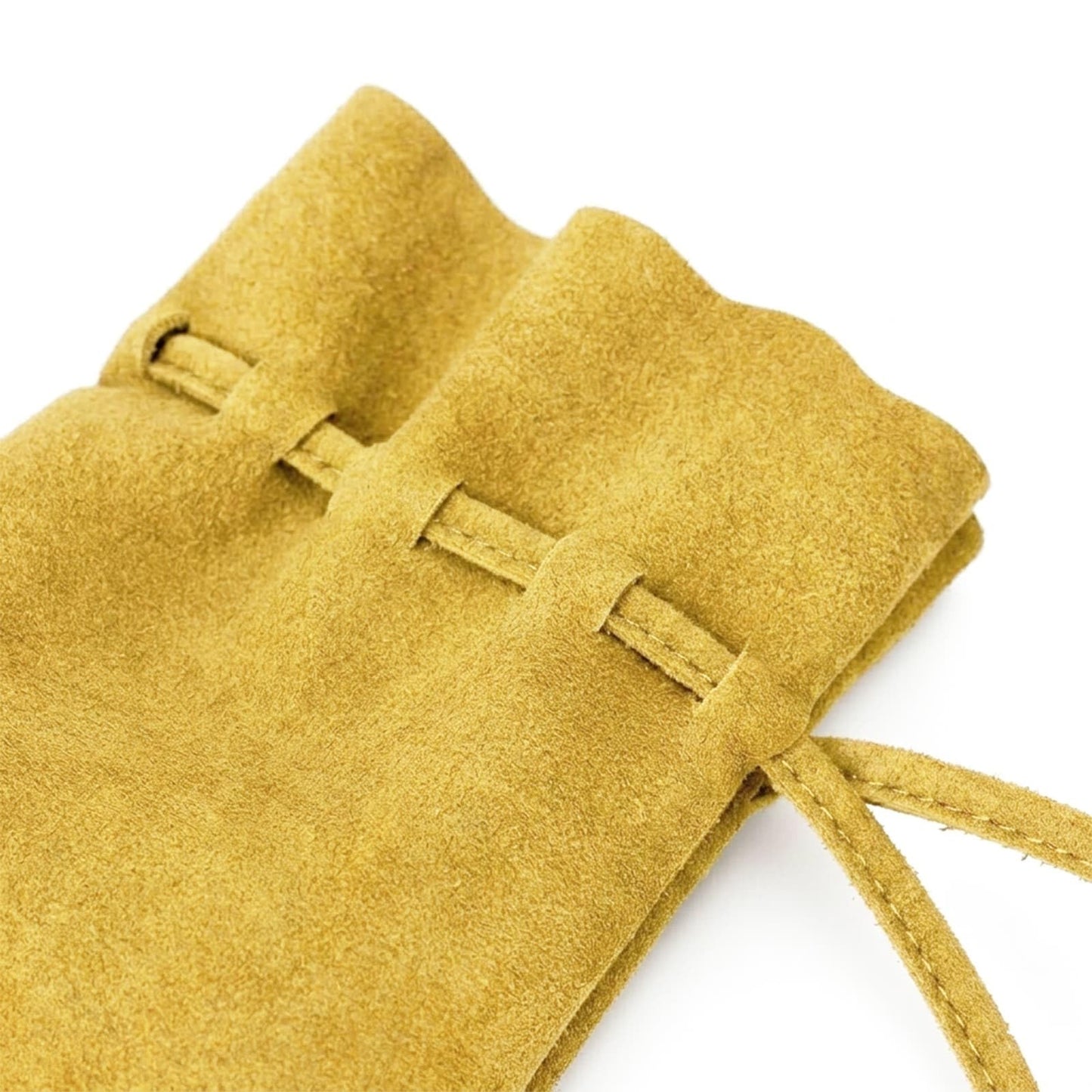 Medieval Drawstring Coin Pouch Bag,Leather Coin Pouch,Renaissance Drawstring Pouch Dice Bag,Small Coin Purse for Women/Men,Brown Swayze Suede Banana