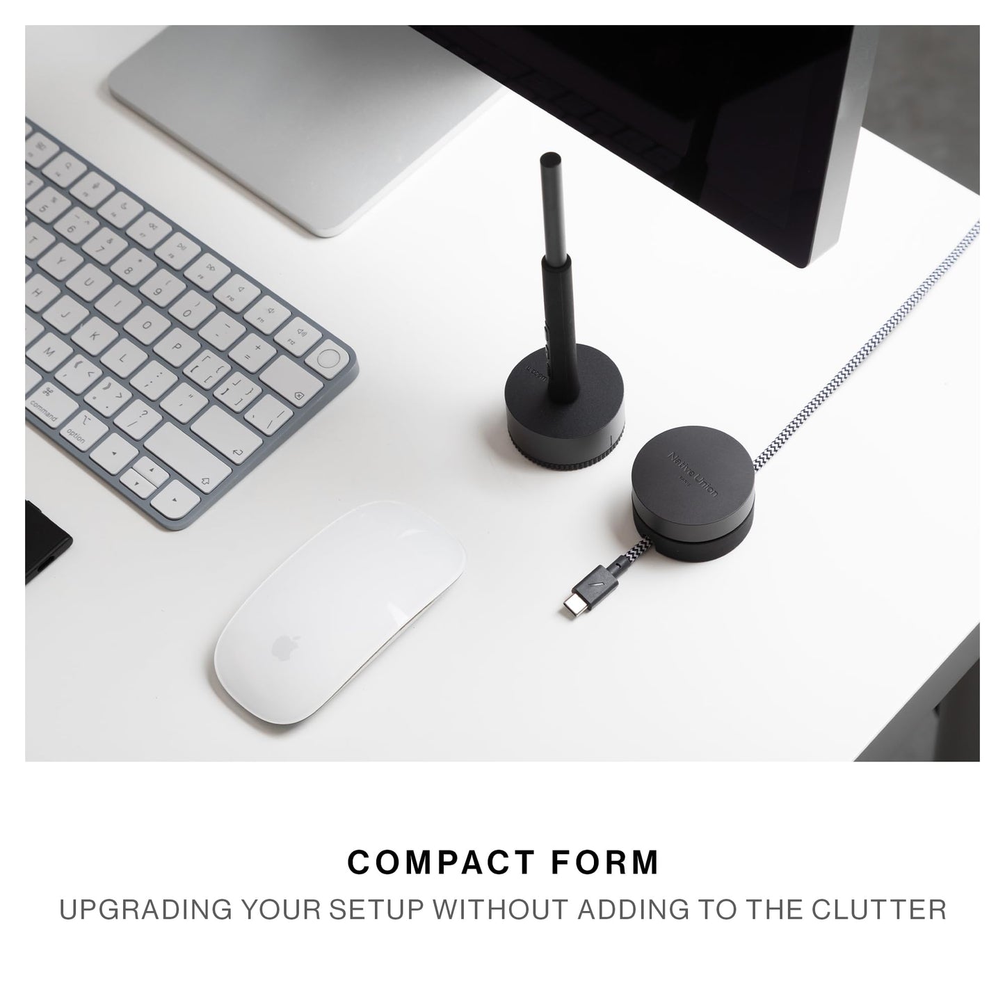 Native Union Weighter – Cable Weight/Holder Desk Accessory for Workspace or Nightstand – Non-Slip Cable Organizer – Metal and Silicone Design – for All Cables Including USB-C & Lightning (Black)