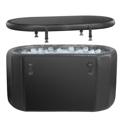 500L Portable Ice Bath Tub with Lid, Large Oval Cold Plunge Tub for Athletes Recovery & Therapy, Durable Inflatable Ice Bath for Full Body Immersion, Professional Cold Tank for Indoor Outdoor Use