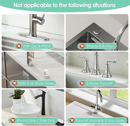 Stone Faucet Mat for Kitchen Sink, Diatomite Drying Stone Tray & Sink Protector