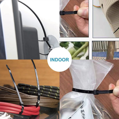 Zip Ties 8 inch with 40 lb Tensile Strength, Black Cable ties, 1000 Pack, ANOSON