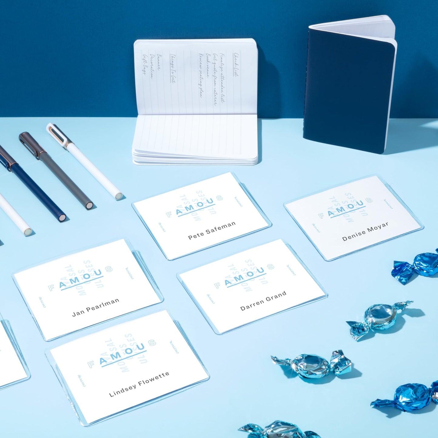 Avery Customizable Name Badges, Pin Style, 3" x 4", Clear Name Tag Holders, White Laser/Inkjet Printable Inserts, 100 Total (74540)