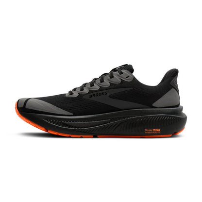 Brooks Men’s Ghost 17 Neutral Running Shoe - Black/Orange - 11 Medium