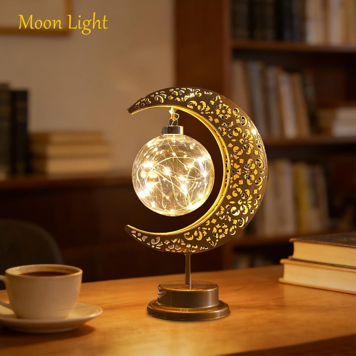 Moon Lamp, Ramadan Decorations for Home, Eid Mubarak Decorations, Ramadan Lights Decorations, Enchanted Lunar Lamp, Ramadan Home Table Decor, Galaxy Light, Moon Night Light, Battery Operated Lamp