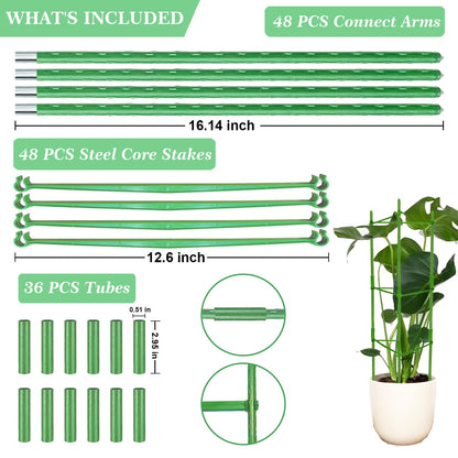 Moirsunt 66Inch Tall Tomato Cage for Garden, 4Pack Plant Support Heavy-Duty Garden Stakes, Tomato Trellis for Potted Plants, Height Adjustable Tomato Cage Trellis for Climbing Plants Flowers