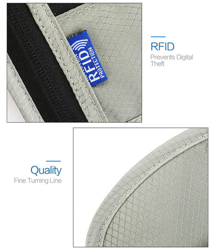Neck Wallet Lightweight RFID Blocking Waterproof Travel Pouch for Women Men