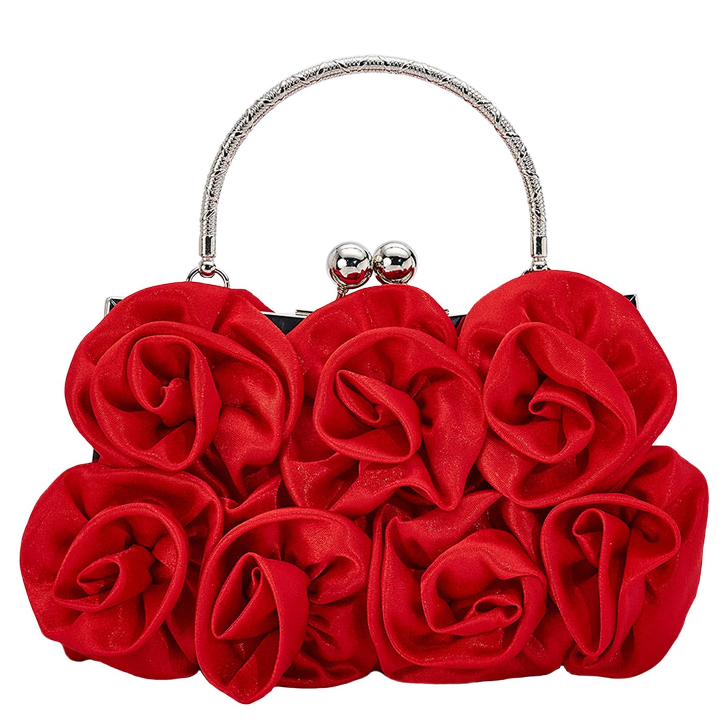 Clutch Purses for Women Satin Evening Purses for Women Red Clutch Wedding Purse Cocktail Party Prom Dressy Handbags