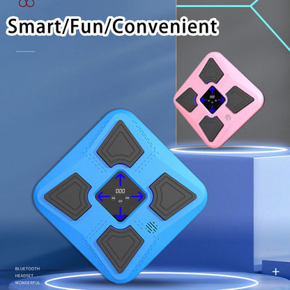 Rock88 Music Boxing Machine,Wall Mount Beat Box Trainer with Gloves,Interactive Boxing Target with LED Display for Living Room,Pink,with Gloves
