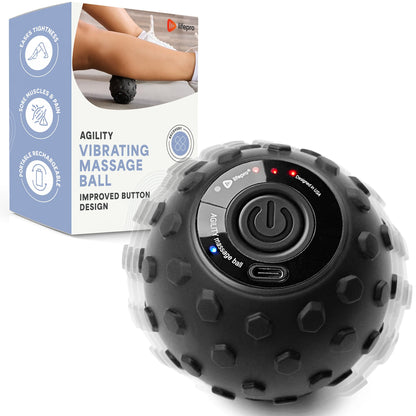 LifePro 4-Speed Vibrating Massage Ball Roller- Revolutionary Lacrosse Ball Deep Tissue Trigger Point Therapy - Massage Ball for Plantar Fasciitis, Yoga Therapy, Mobility, Myofascial Release Ball