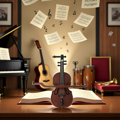 Fansoftiks Miniature Violin Ornament, Bow and Case - Perfect Mini Musical Instrument for Cell Phone Case Decoration House Decoration and Collectors Dollhouse