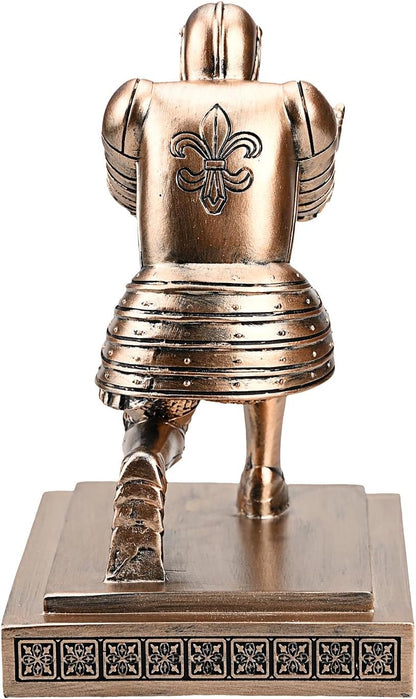 Knight Pen Holder Pen Stand Desk Organizers and Accessories Resin Pencil Holder as Gift with a Fancy Pen for Office and Home Desk Organizer (Bronze)