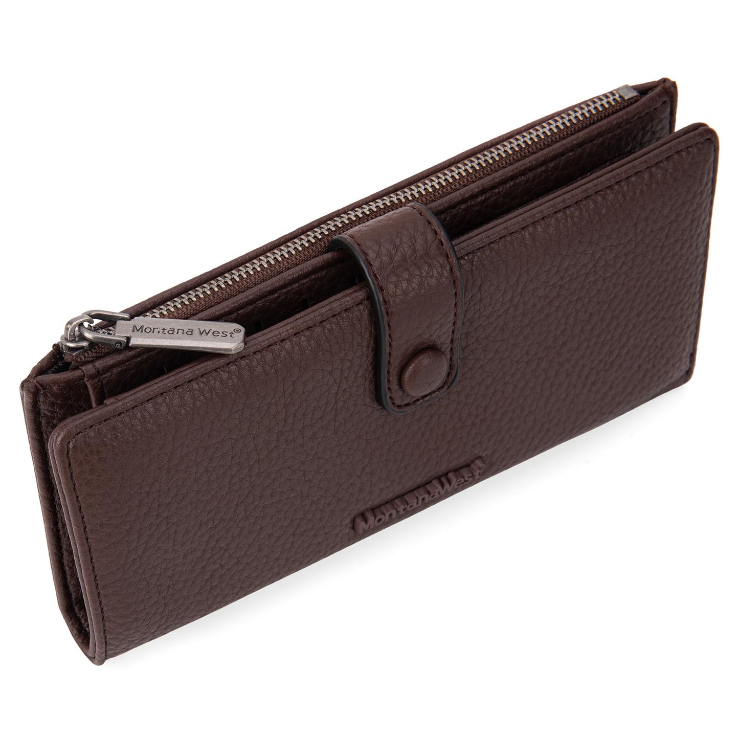 Montana West Women's Wallet Bifold RFID Blocking Wallets Large Capacity Card Holder Wallets with Zipper Coin Pocket
