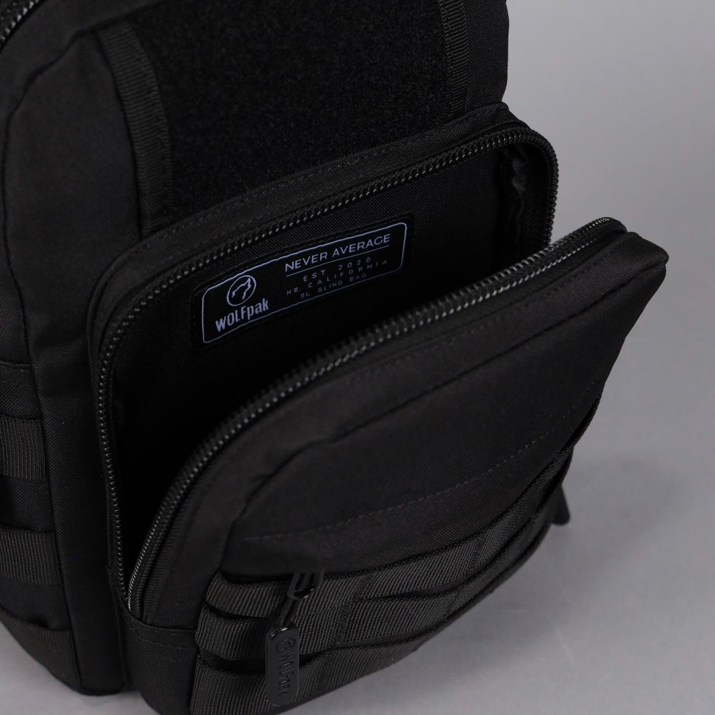 WOLFpak 9L Tactical Sling Bag (Alpha Black) Concealed Carry CCW Backpack |Military Crossbody EDC Daypack Molle Chest Shoulder Pack for Hiking, Travel, Work |