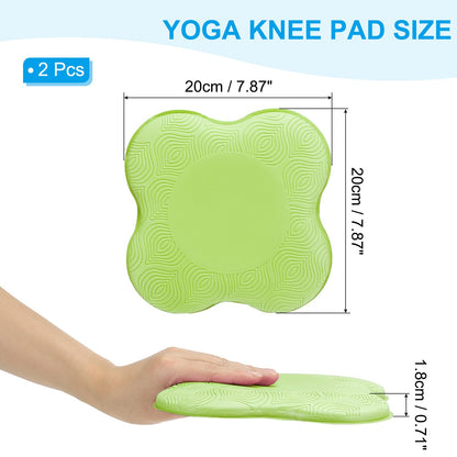PATIKIL Yoga Knee Pads Cushion 2 Pcs PU Foam Yoga Knee Mat Extra Thick Pilates Kneeling Pad for for Women Men Wrist Hands Head Exercise, Green
