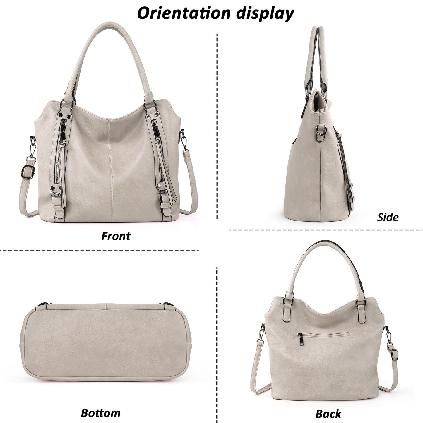 TANTOMI Tote Handbags for Women Hobo Purse and Shoulder Bags Multiple Pockets with Adjustable Strap for Work Travel Everyday