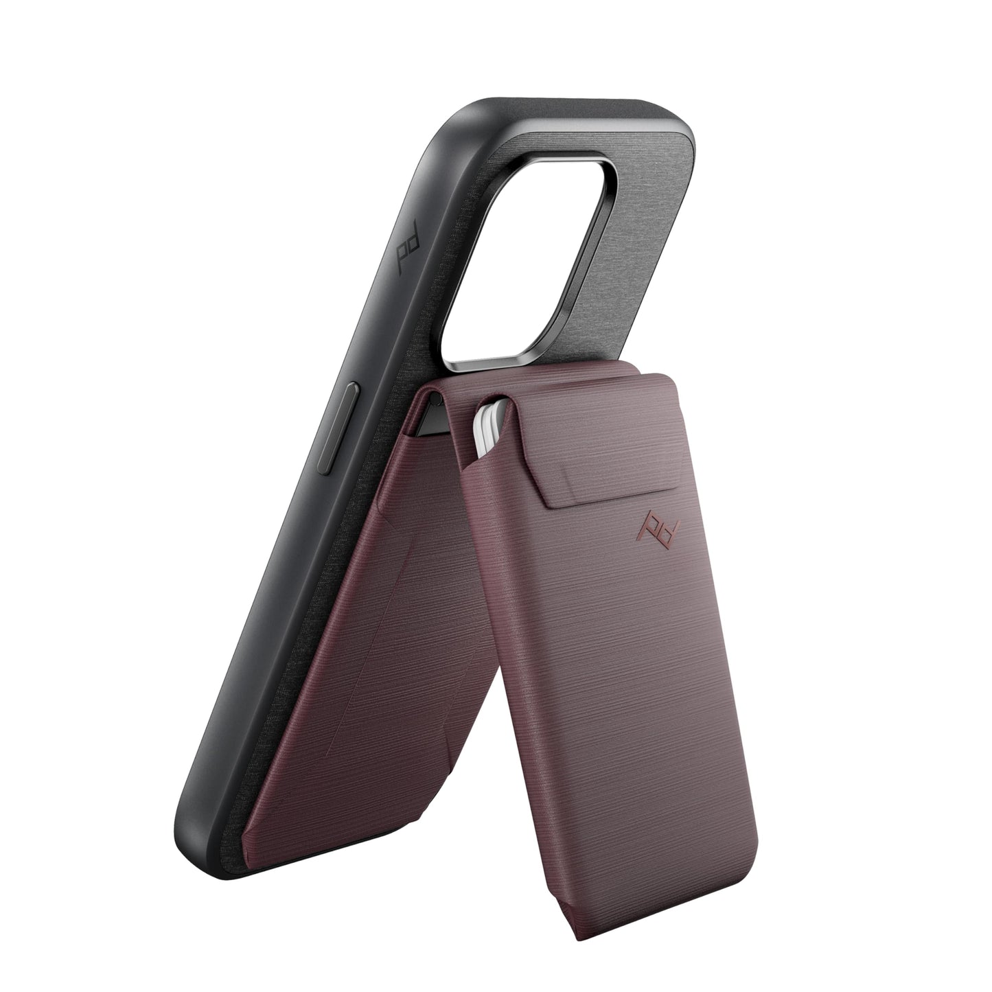 Peak Design Mobile Stand Wallet, Eclipse, Slim Profile, On-Demand Stand, Weatherproof Nylon Fabric, Connects to Mobile Cases, MagSafe Compatible, for iPhone, Samsung and Google Phones