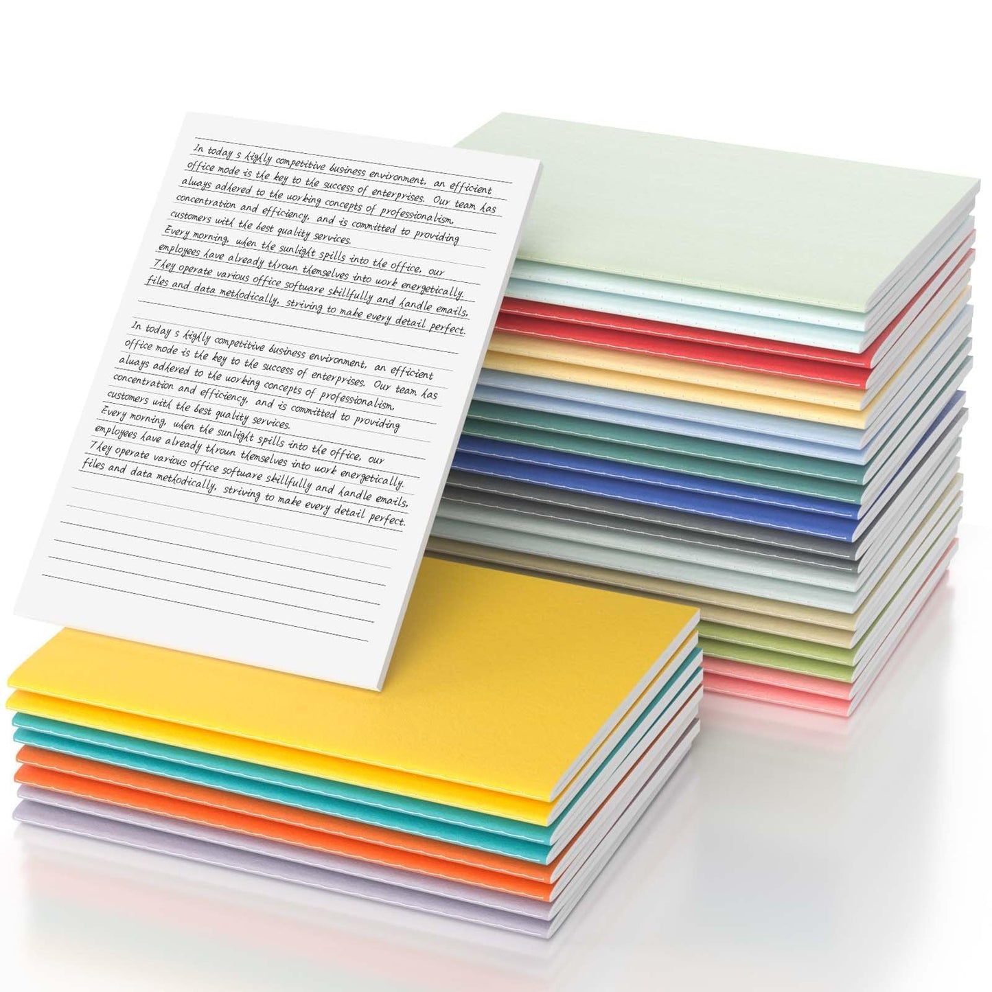 Journaling Notebooks A5 College Ruled Notebook 32 Pack Lined Small Kraft Notebooks Bulk 8.3x5.5 Inches, 16 Colors Composition Notebooks Writing Journal School Supplies for School Work and Travel