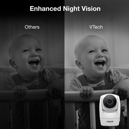 VTech Upgraded Smart WiFi Baby Monitor VM901, 5-inch 720p Display, 1080p Camera, HD NightVision, Fully Remote Pan Tilt Zoom, 2-Way Talk, Free Smart Phone App, Works with iOS, Android