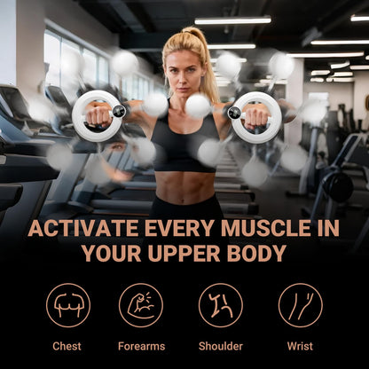 360° Rotating Wrist & Forearm Trainer for Women & Men – Arm, Wrist,Shoulder & Chest Workout Equipment for Home Gym,Upper Body Strength Training & Fitness Exercise