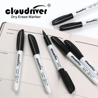cloudriver Dry Erase Markers Ulta Fine Tip, 72 Pack Black Whiteboard Marker, 0.7mm, Low Odor, For Office And Home