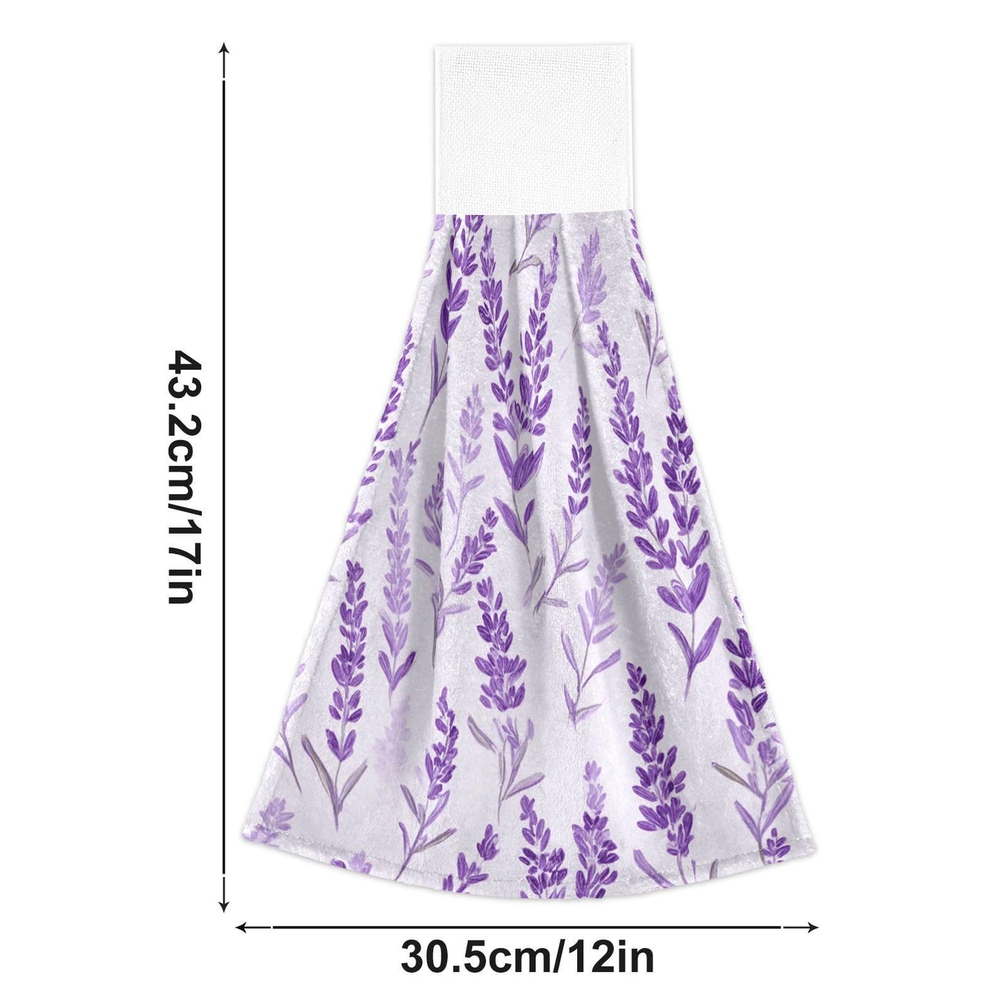 Boccsty Purple Lavender Hanging Kitchen Towels 2 Pieces Spring Summer Flower Floral Dish Cloth Tie Towels Hand Towel Tea Bar Towels for Bathroom Farmhouse Housewarming Tabletop Home