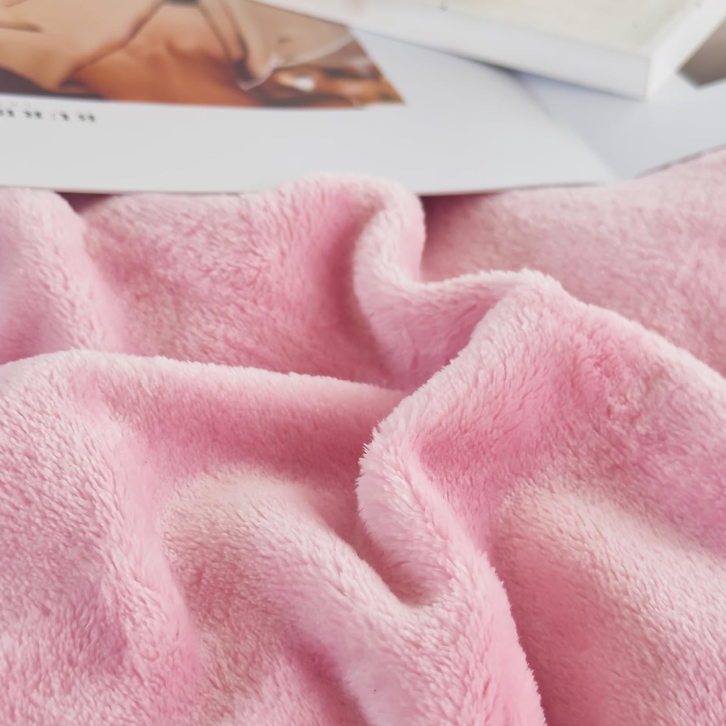 Swiftify Fleece Blanket King Size, Silky Flannel Fuzzy Blankets for All Season, Cozy Lightweight Blanket for Couch, Bed, Sofa, 108" x 90", Pink, King