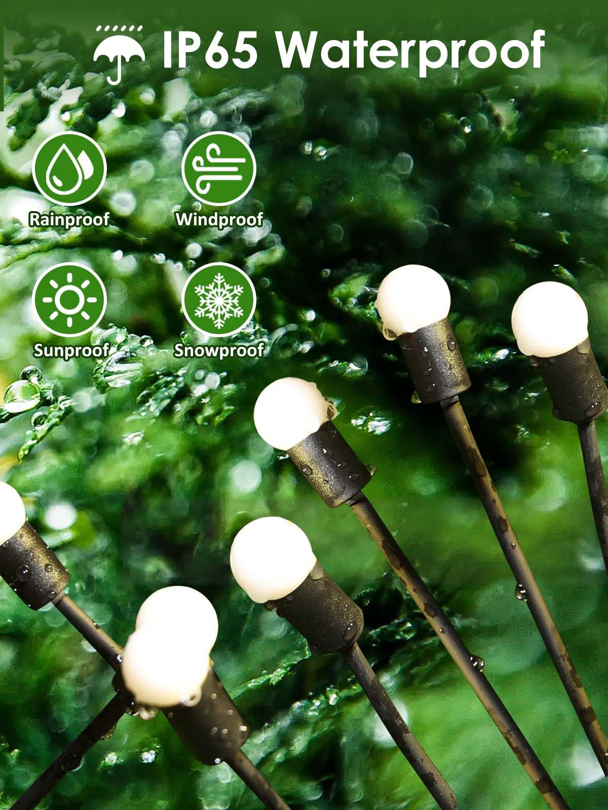 2026 Upgraded Solar Lights Outdoor, 6 Pack Solar Garden Lights with 2 Modes, Firefly Lights Outdoor Waterproof, Sway by Wind, Twinkle Firefly Light for Yard Patio Path Garden Decoration (Warm White)