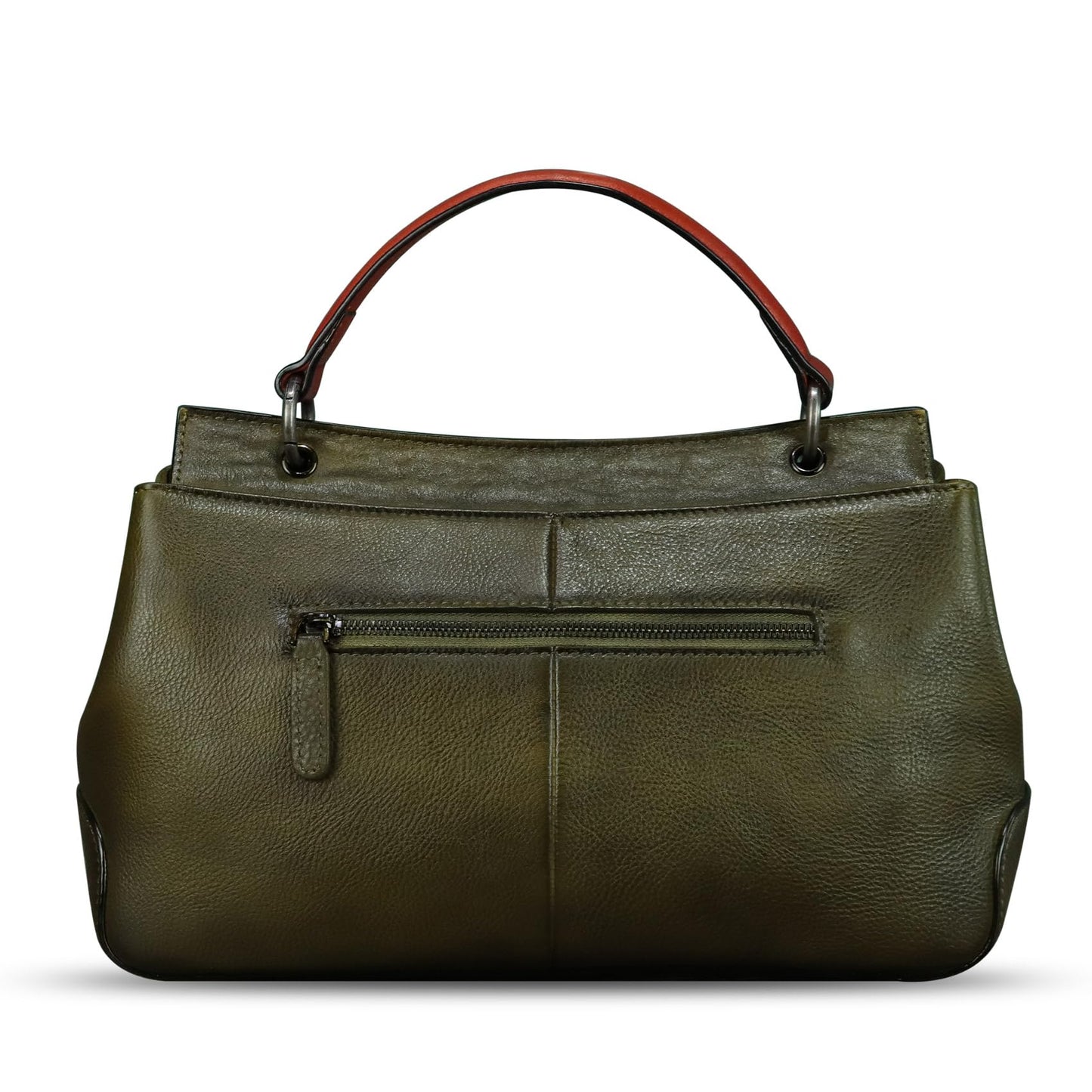 Genuine Leather Handbag Satchel for Women Retro Leather Crossbody Bag Pouch Vintage Ladies Handbag Purse (GreenRF)