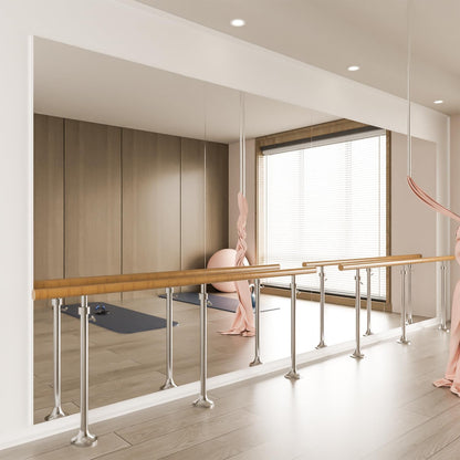 brisafe 71" x 64" (2PCS 71" X 32") Gym Mirror - Full Length Wall Mirror for Gyms, Dance Studio, Home, Yoga - Ultra Lightweight Shatterproof Glassless Nanomiorror Reduces 60% Commercial Insurance Costs