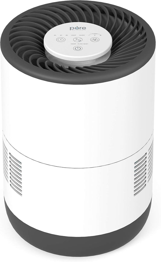 Pure Enrichment MistAire Eva - Mist-Free Evaporative Humidifier (2.8L) with Antibacterial Filter, 4-Speeds, Large Room Coverage up to 500 sq. ft., and Auto Shut-Off Timer