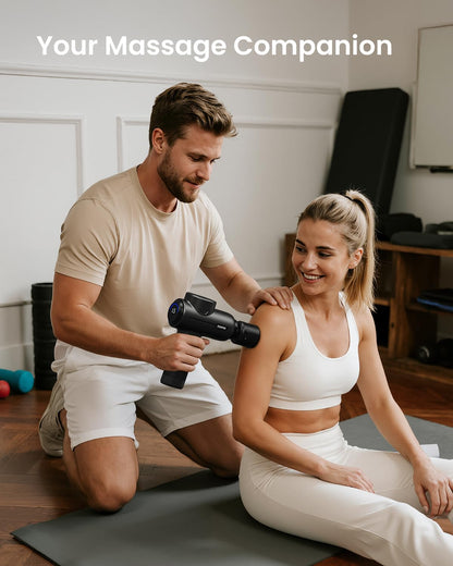 RENPHO Massage Gun Deep Tissue, Portable Percussion Massager for Back and Neck, Gifts for Men and Women, Handheld Device with Carry Case, Active Green