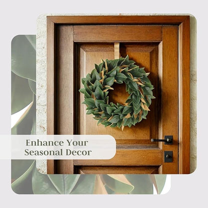 CG Hunter Holiday Collection Faux Wreath, Premium Artificial Indoor and Outdoor Large 30" Magnolia Leaf Christmas Wreath, Christmas Decorations and Holiday Greenery