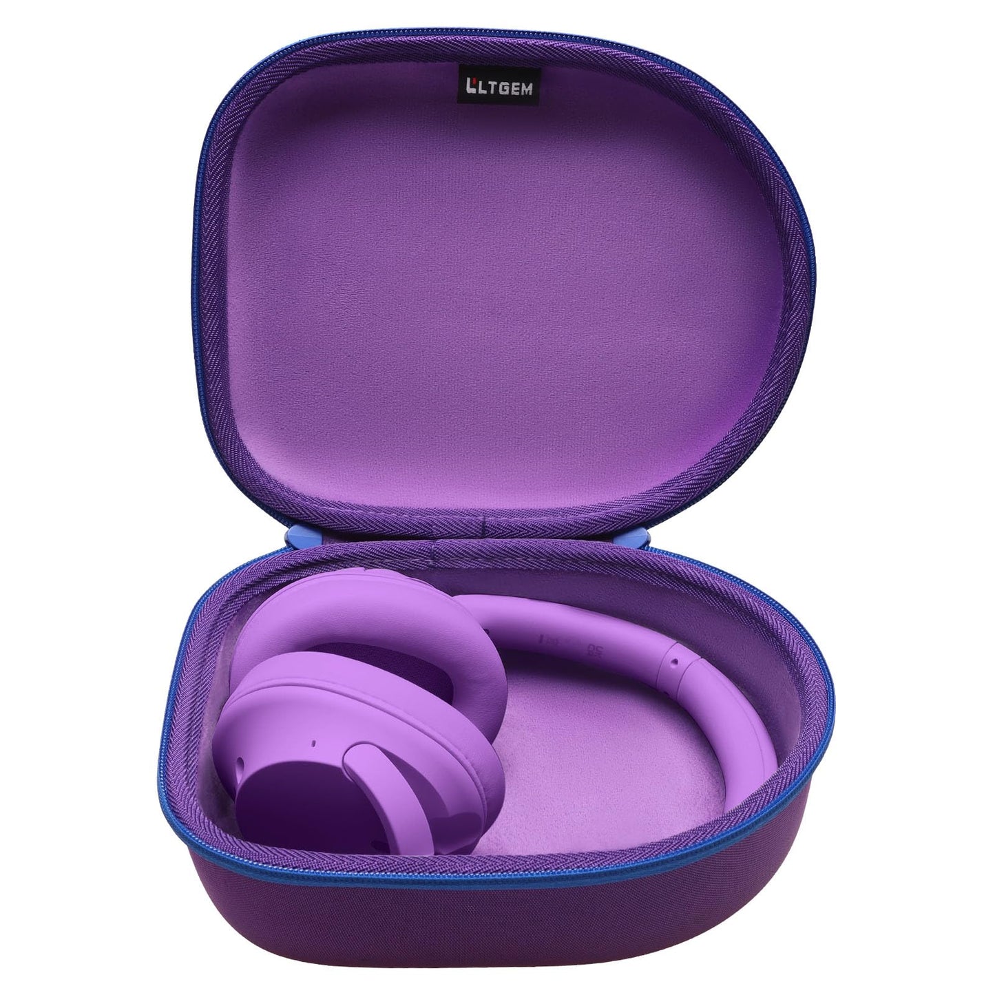 Headphone Headset Case Compatible with Audio-Technica ATH-M20x/JBL/Raycon/Soundcore Anker/Sony/Beats/JLab/TOZO/Logitech/BERIBES/KVIDIO Headphones, Large Headphone Case Hard Shell(Deep Purple)