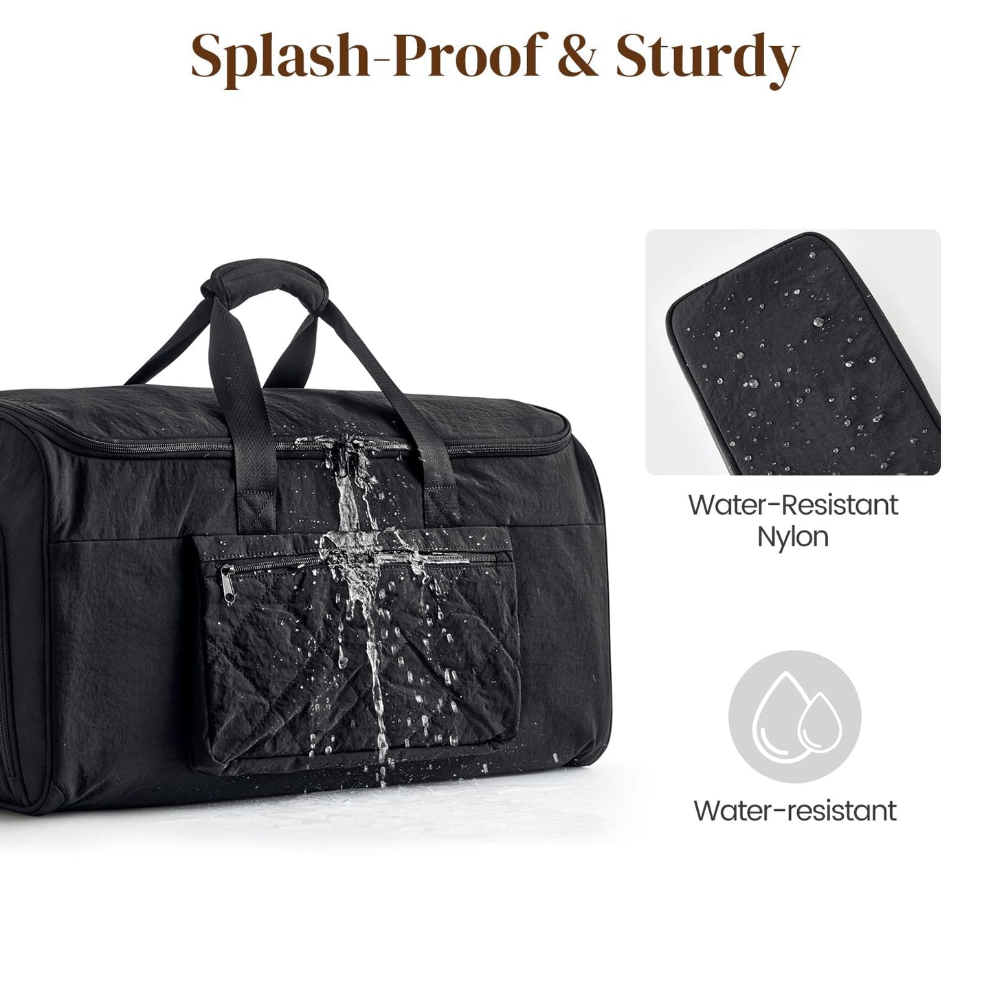 S-ZONE Garment Duffle Bags for Travel Carry on Convertible 2 in 1 Suit Bags Hanging Suitcase with Toiletry Bag 50L