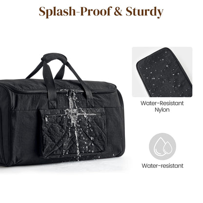S-ZONE Garment Duffle Bags for Travel Carry on Convertible 2 in 1 Suit Bags Hanging Suitcase with Toiletry Bag 50L