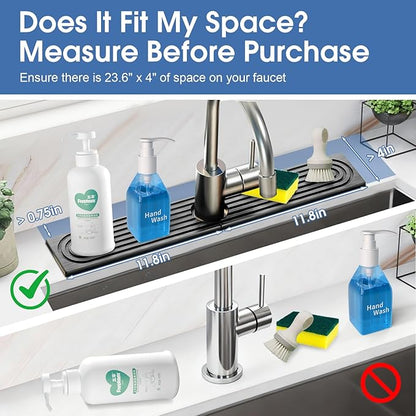 24 Inch Kitchen Sink Splash Guard, Sink Splash Guard Behind Faucet, Silicone