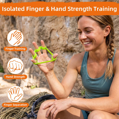 Finger Stretcher 4 Pack Finger Extensor Bands Hand Resistance Bands Finger Strengthener Finger Exerciser Hand Extension Exerciser Extensor Trainer for Grip Strength Rehab Climbing Training
