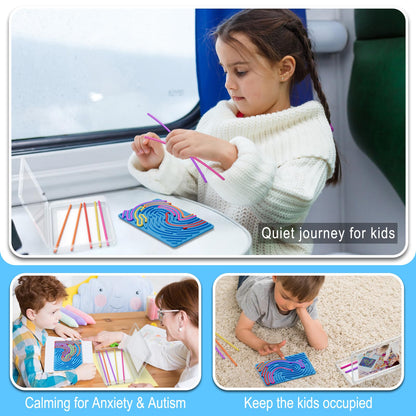 Sensory Fidget Toys for Kids Toddler Boys ,Sensory Activity Board for Stress Anxiety Autistic ADHD, Calm Down Travel Airplane Essentials Toys for 3+ Year Old, Stuffers Gifts for Teen Girl