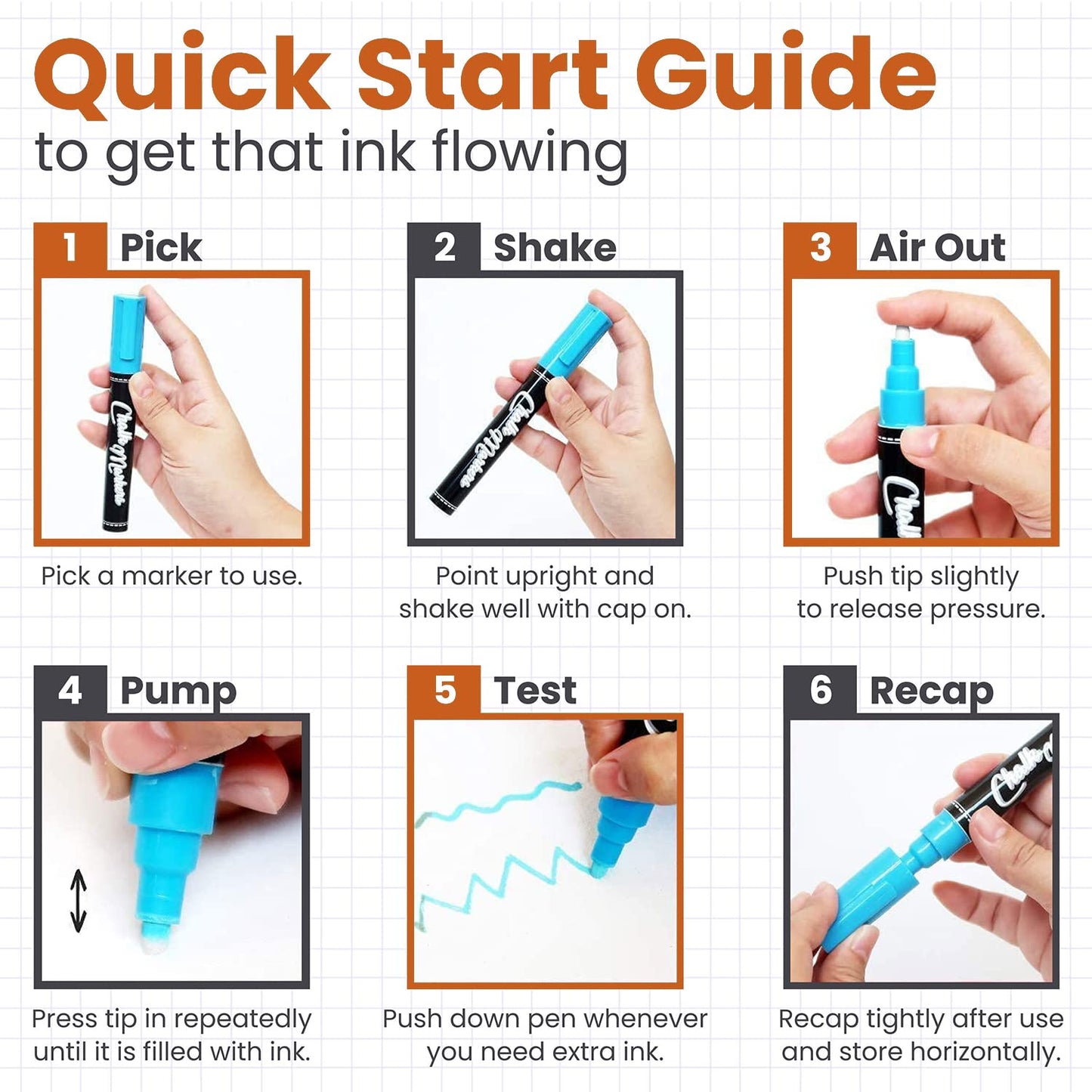 Chalkola Extra Fine Tip Metallic Chalk Markers (10 Pack, 1mm Point) - Liquid Chalk Pens for Chalkboard, Blackboard, Bistro Menu, Car Windows, Glass, Acrylic Board - Thin Erasable Wet Erase Paint Ink