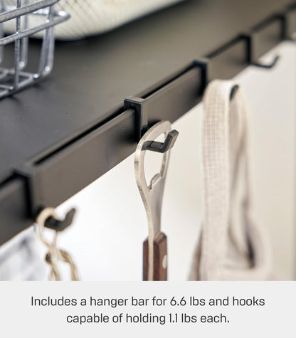 Yamazaki Home Kitchen Appliance 3 tier Storage Rack-Standing Organizer Shelves, One Size, Black