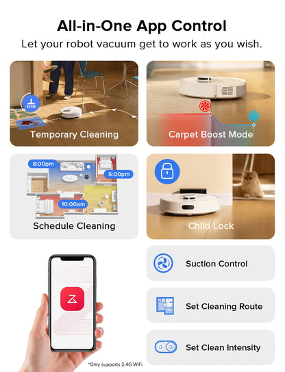 roborock Q7 L5 Robot Vacuum and Mop Combo, 8,000Pa Suction, Upgraded from Q5 Pro, Dual Anti-Tangle System, LiDAR Navigation, Multi-Level Mapping, Self-Charging Robotic Vacuum Cleaner, Black