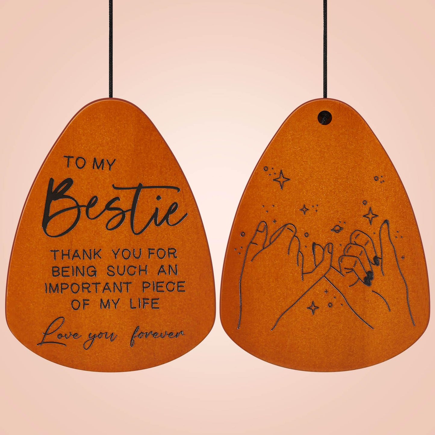 Bestie Gift for Women, Friend Gifts for Women, Unique Friendship Sister Gifts for Birthday, Valentines Day, Galentines, Mothers Day, Christmas, 32 Inch Wind Chimes Gift for Home Decor