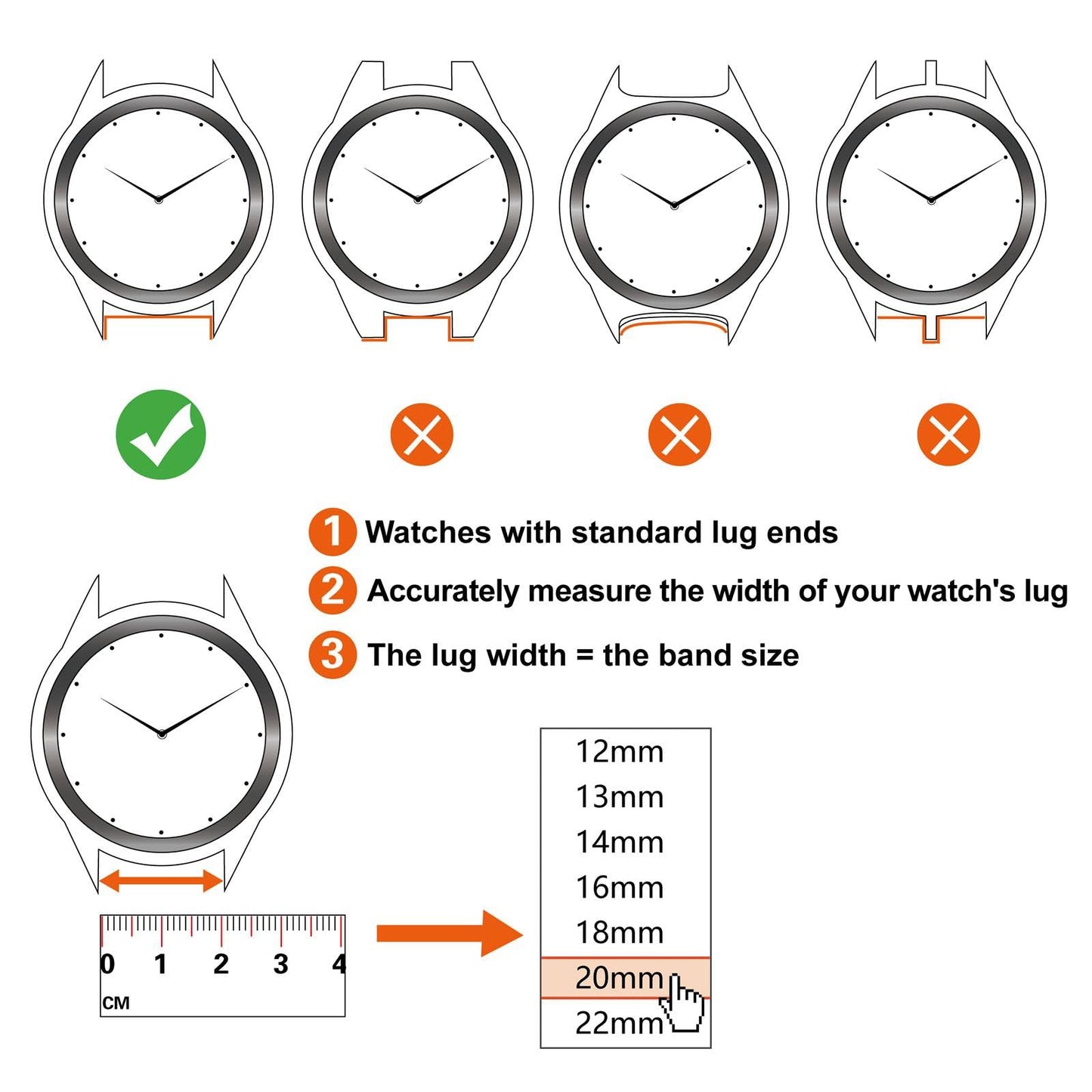 ANNEFIT Watch Bands for Men Women, Top Grain Leather Watch Strap with Quick Release, Band Width 12mm with Rose Gold Buckle (White)