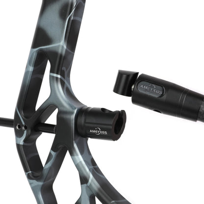 AMEYXGS Archery Quick Disconnect Matte Black 0/5/8/10 Degree for Compound&Recurve Bow Stabilizer Hunting or Target Practice (8 Degree)