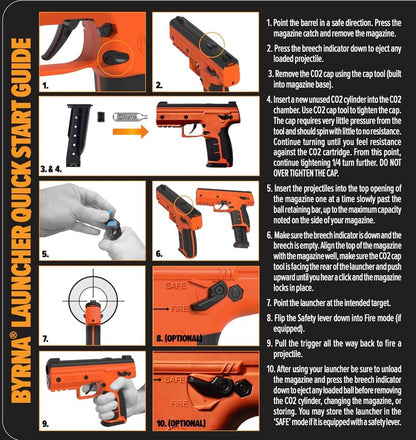 Byrna CL [Compact Launcher] Kinetic Launcher Ultimate Bundle - Non Lethal Kinetic Projectile Launcher, Home & Personal Defense (Black)