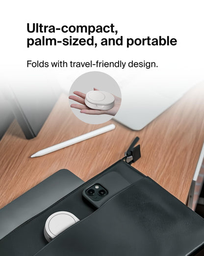 Belkin Magnetic Wireless Charging Pad 15W - MagSafe-Compatible Qi2-Certified Wireless Charging Station, iPhone Charger for Apple iPhone 16, 15, 14 Series, AirPods w/Non-Slip Base - Black (No PSU)
