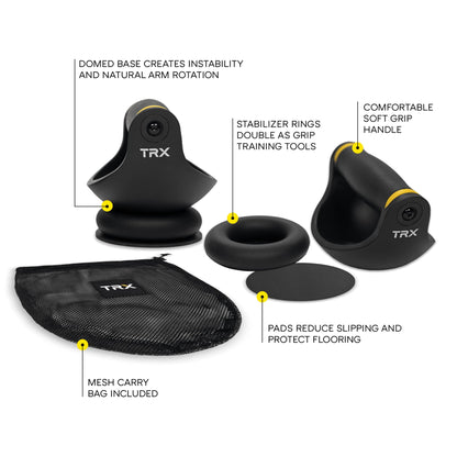 TRX Push-It - Push-up Handles for Strength Training, Home Gym Workouts, Core & Upper Body Exercise Equipment, Ergonomic Push-Up Stands for Chest, Arms & Abs Training