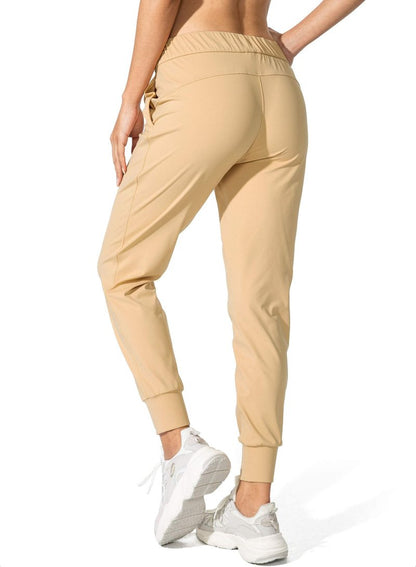 SANTINY Women's Joggers Pants Pockets Drawstring Running Sweatpants for Women Lounge Workout Jogging(Beech Wood_XS)